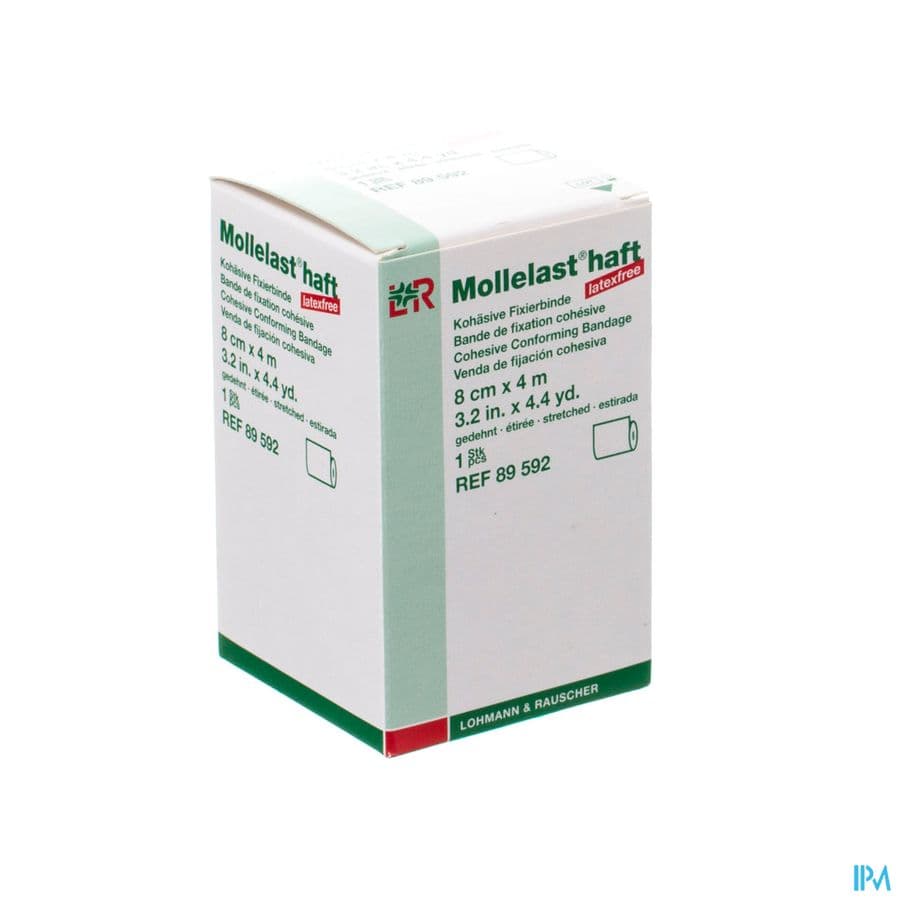 Mollelast Haft Bande Adh Latex Free 8cmx 4m 89592
