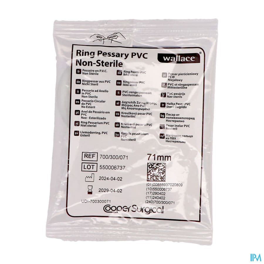 Portex Pessarium Vinyl 71mm 1