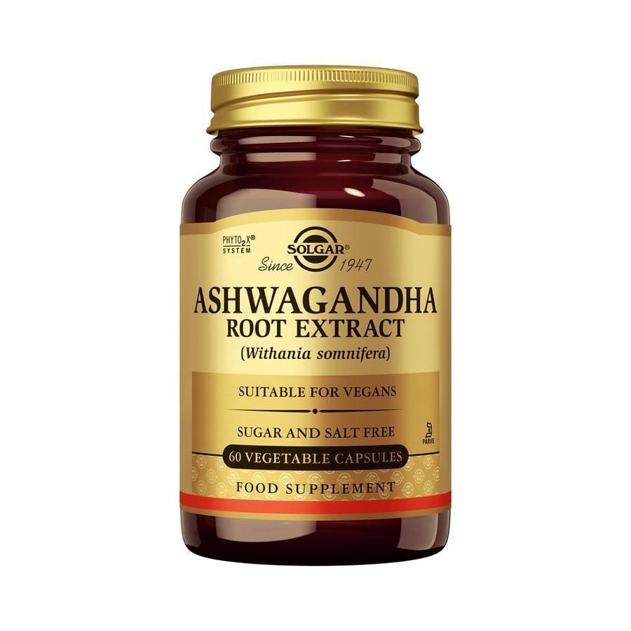Solgar Ashwagandha Root Extract 60 Plantaardige Capsules | Stress & Ontspanning