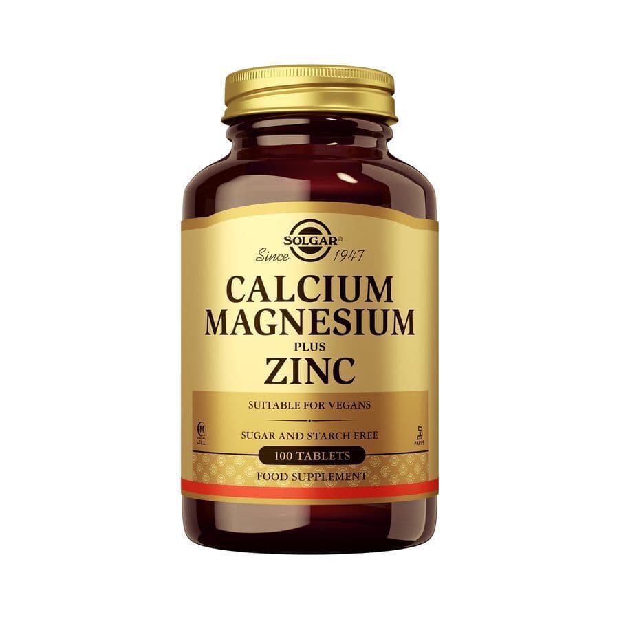 Solgar Calcium Magnesium Plus Zinc 100 Comprimés