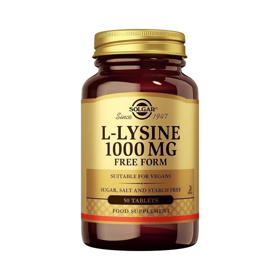 Solgar L-Lysine 1000 Mg 50 Tabletten | Hooggedoseerd Aminozuur