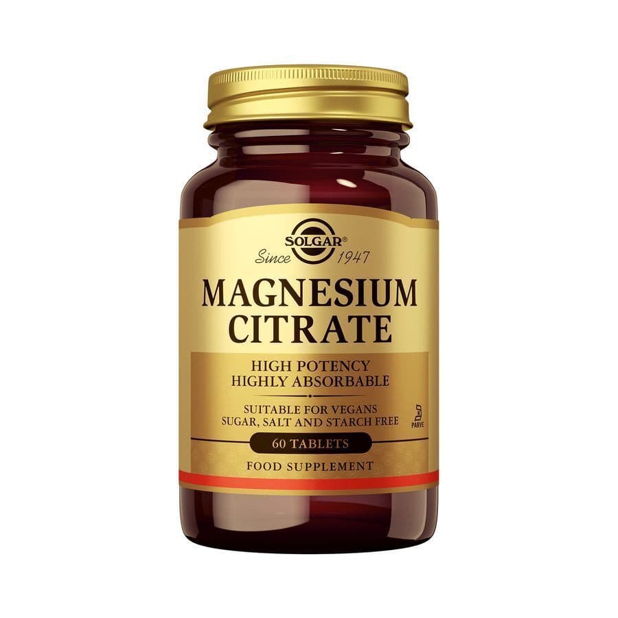 Solgar Magnesium Citraat 60 Tabletten | Spieren, Botten & Stress