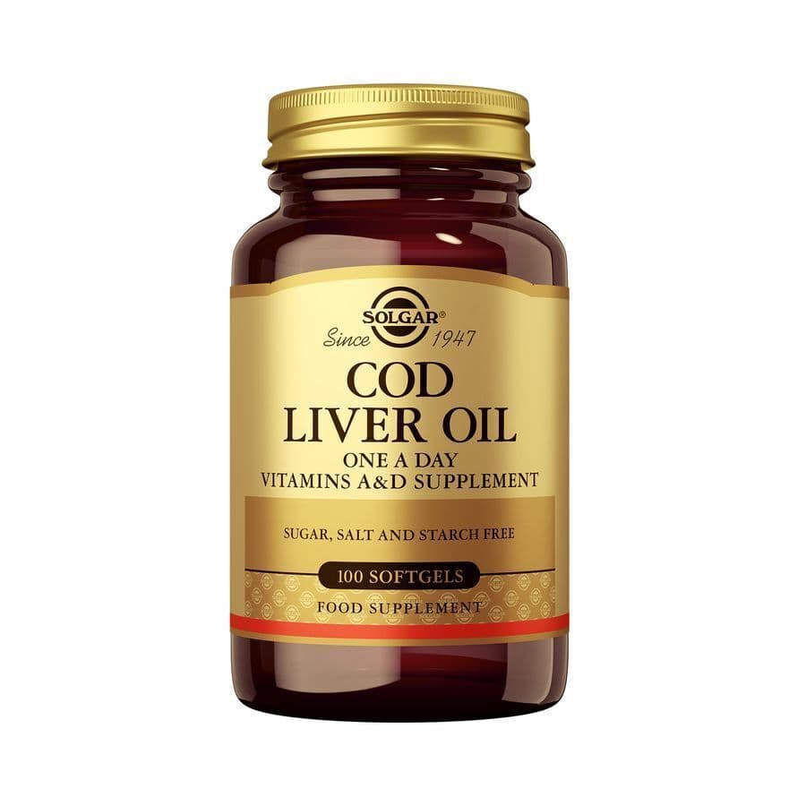 Solgar Cod Liver Oil 100 Softgels | Immunité & Os