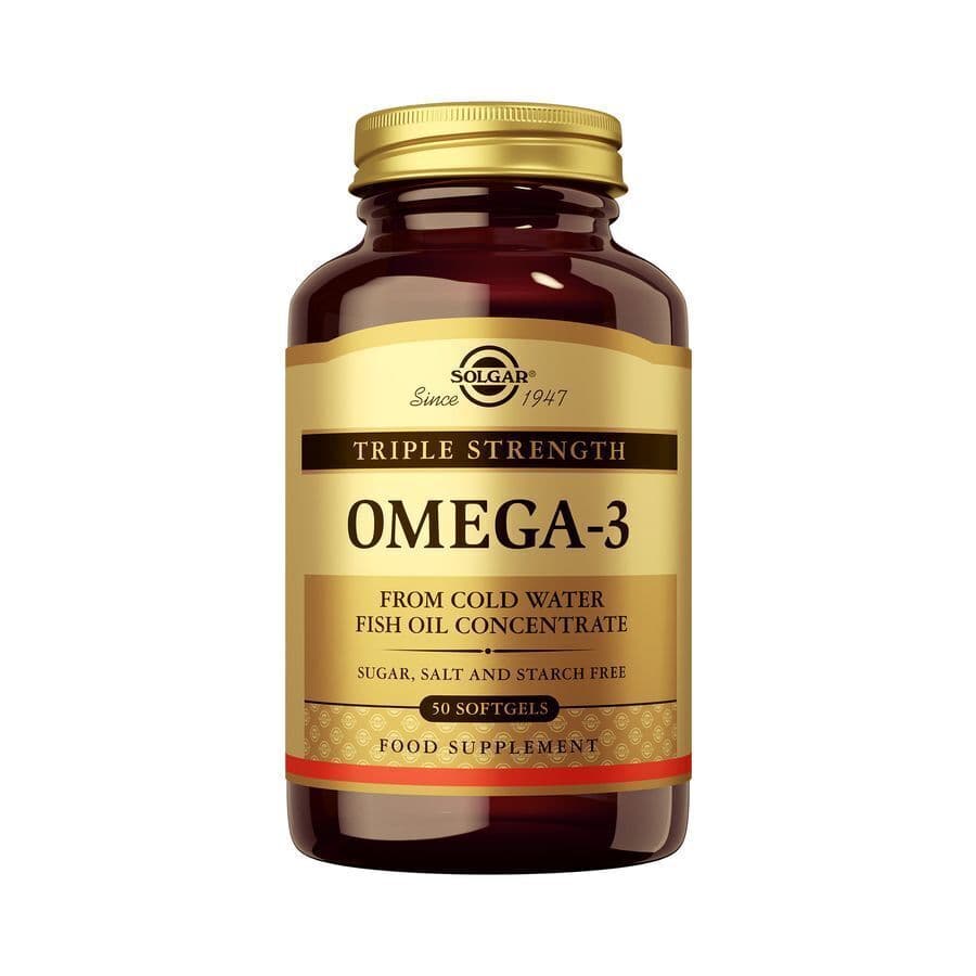 Solgar Omega-3 Triple Strength Visolie Hooggedoseerde EPA & DHA 50 Softgels