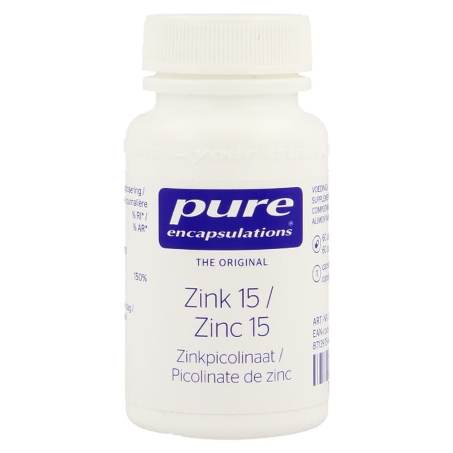 Pure Encapsulations Zink 15 Picolinaat Caps 60