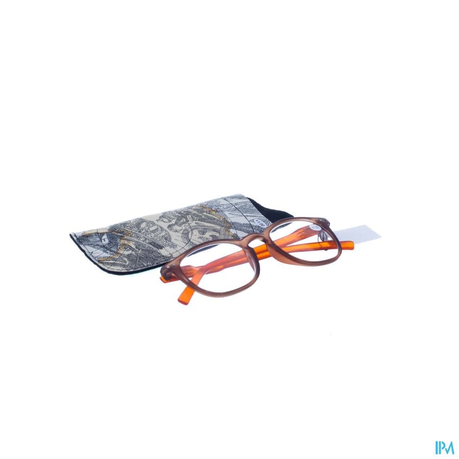 Pharmaglasses Leesbril Comp. +1.00 Brown/orange