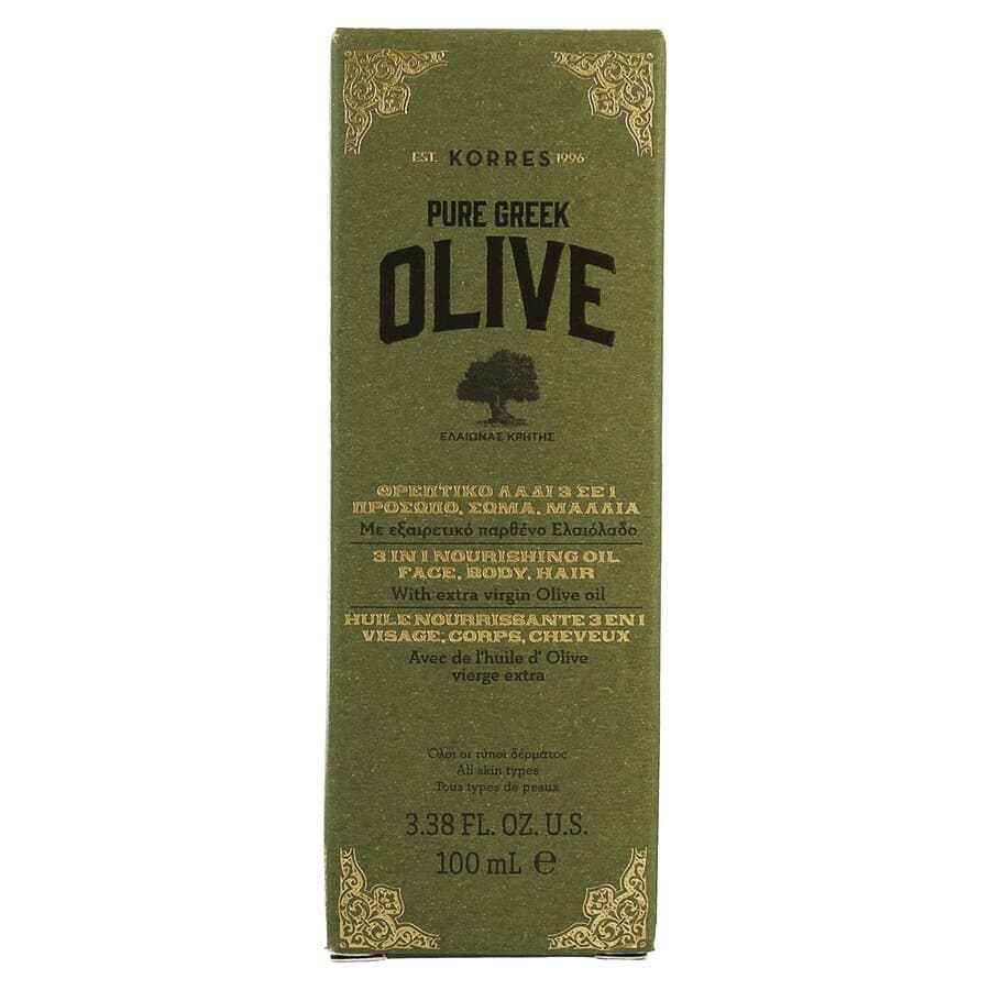 Korres Kf Huile Olive 3en1 Visage Corps Chev.100ml