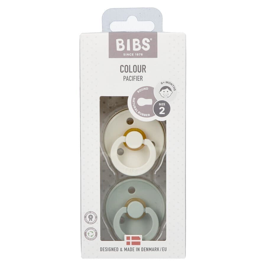 Bibs 2 Fopspeen Duo Sage Ivory