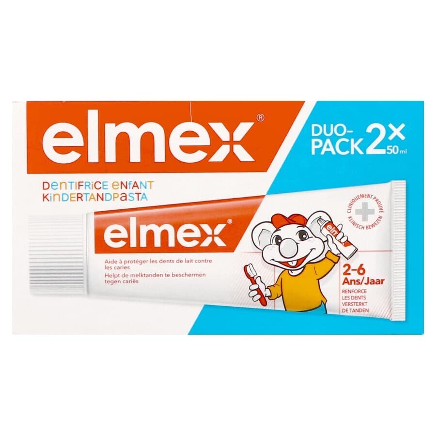 Elmex Dentifrice Enfant 2-6a 2x50ml
