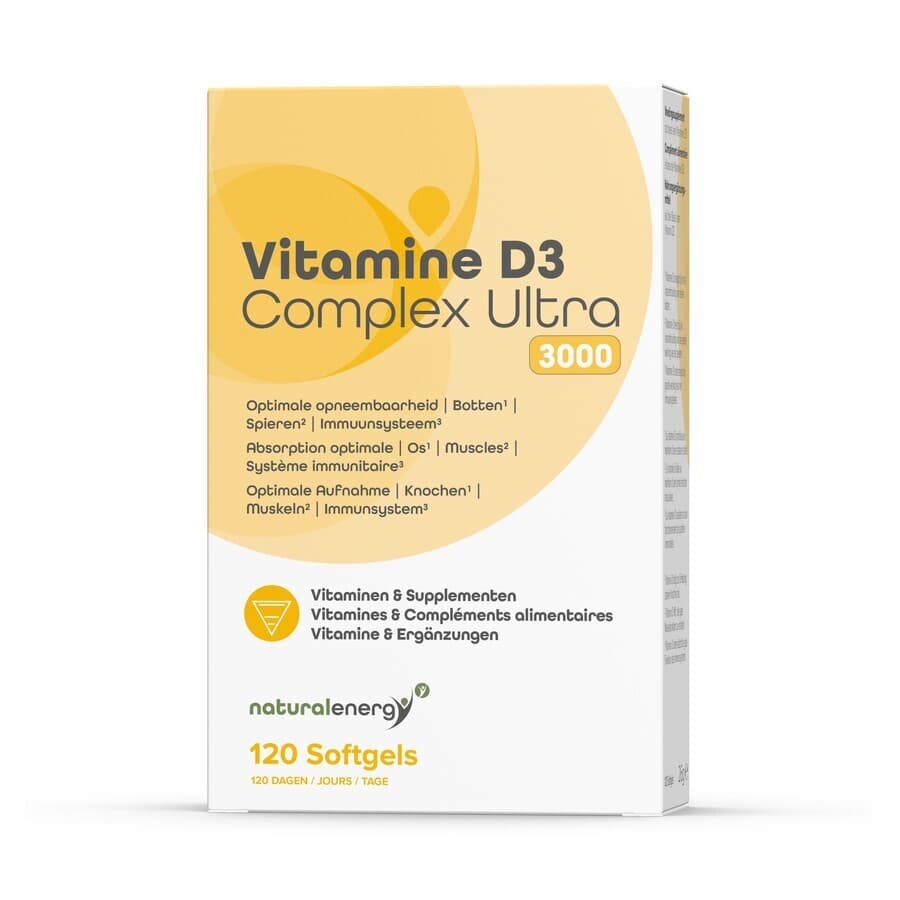Natural Energy Vitamine D3 Complex Ultra 3000 IU 120 Parels