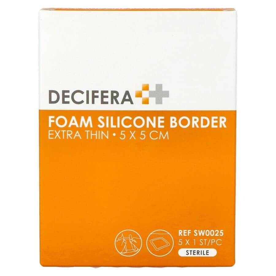 Decifera Foam Silicone Border Extra Thin 5x5cm
