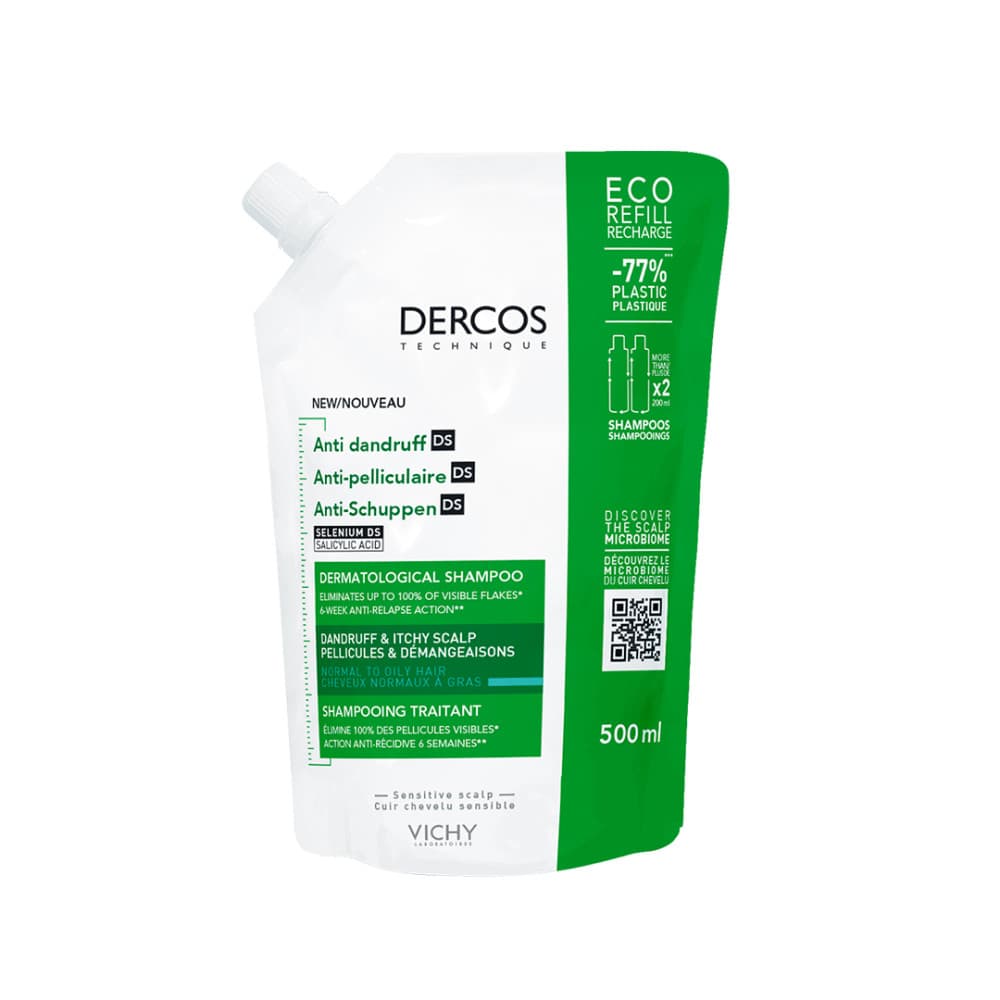 Vichy Dercos DS Ecologische Navulling Anti-roos Normaal Tot Vet Haar
