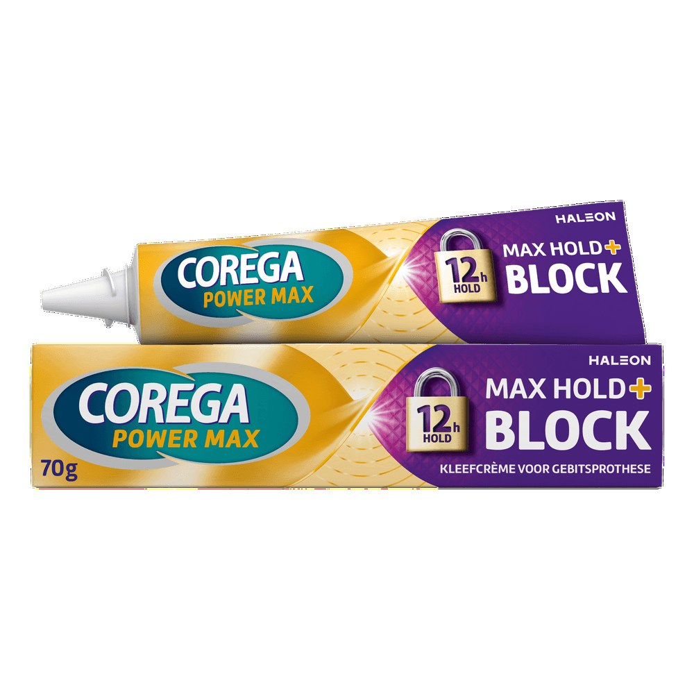 Corega Max Hold + Block Kleefcrème 70g