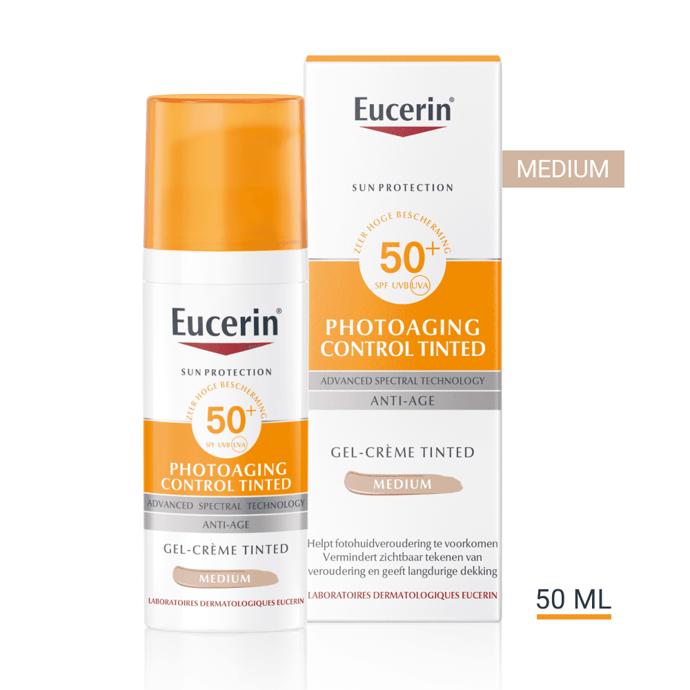 Eucerin Sun Photoaging Control Gel-Crème Getint Medium Anti Age SPF50+ 50ml