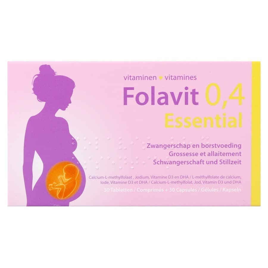 Folavit 0,4mg Essential Comp 30 + Caps 30 Nf