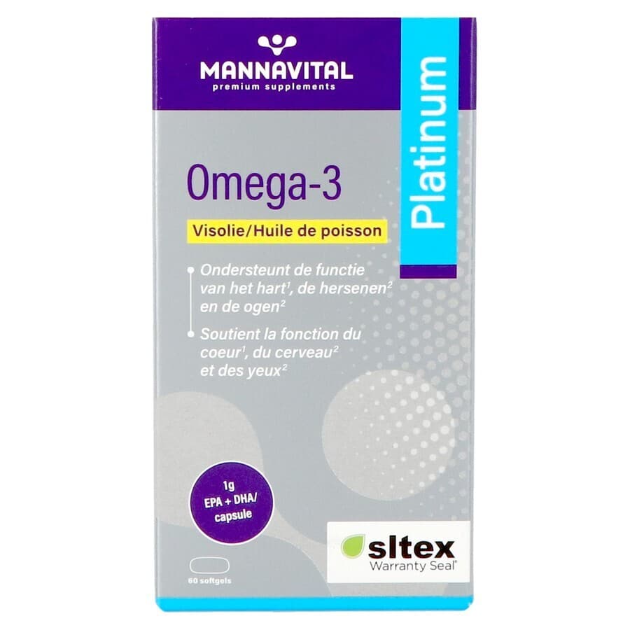 Mannavital Omega 3 Huile Poisson Softgels 60