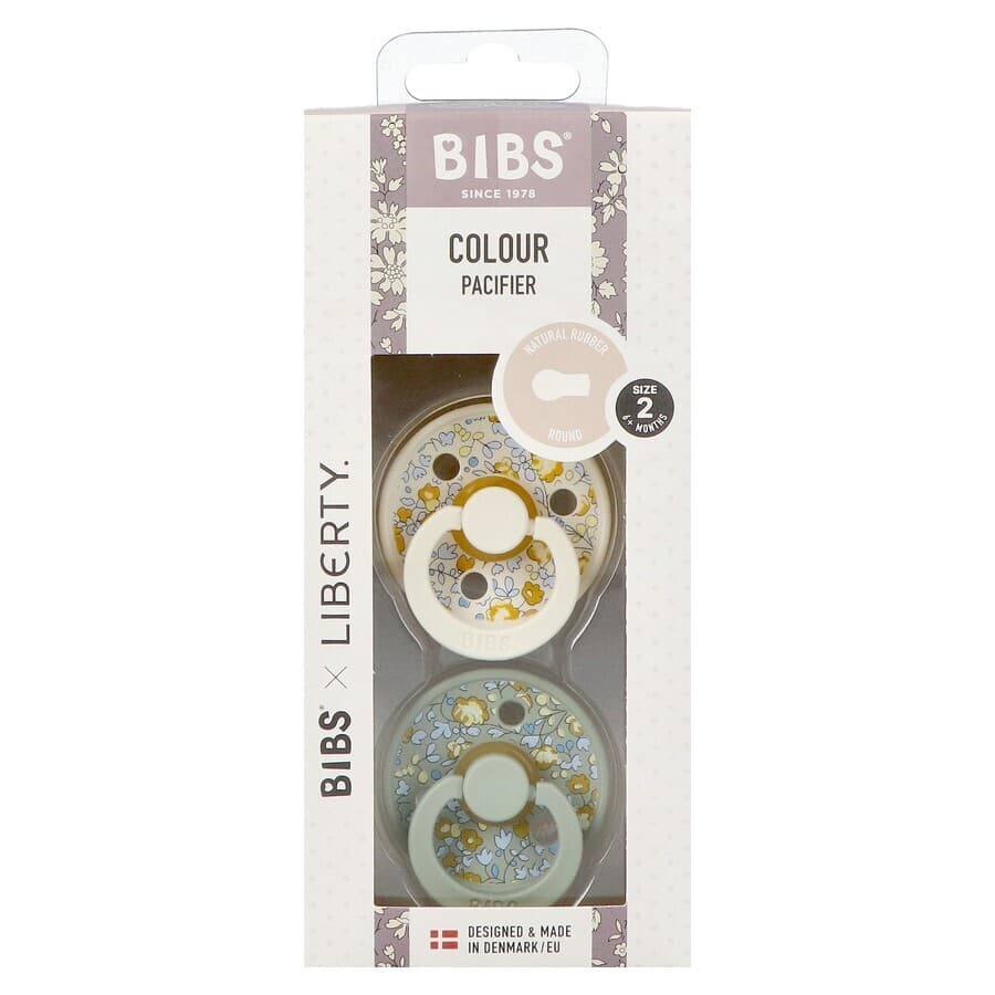 Bibs 2 Fopspeen Liberty Latex Rond Duo Eloise Sage