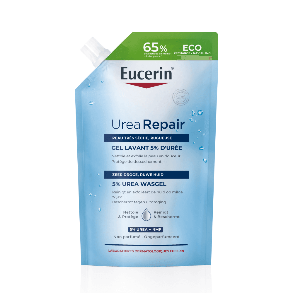 Eucerin UreaRepair Wasgel 5% Urea Zeer Droge En Ruwe Huid Navulling 400ml