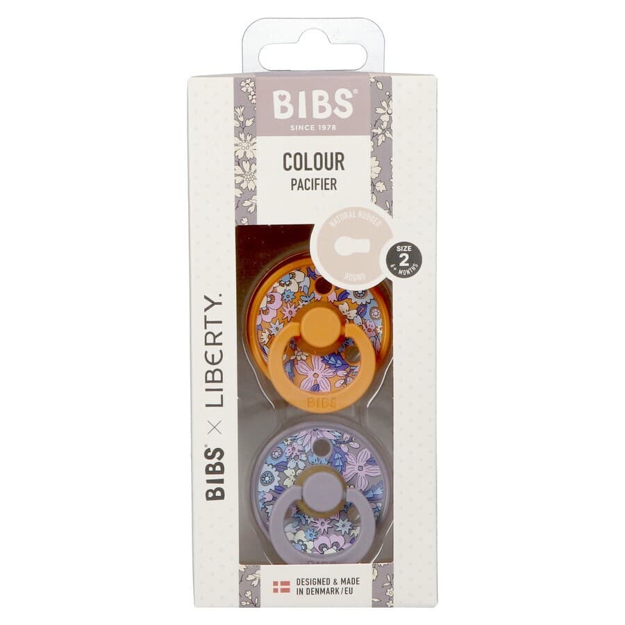 Bibs 2 Sucette Duo Liberty Garden Blossom Pumpkin2