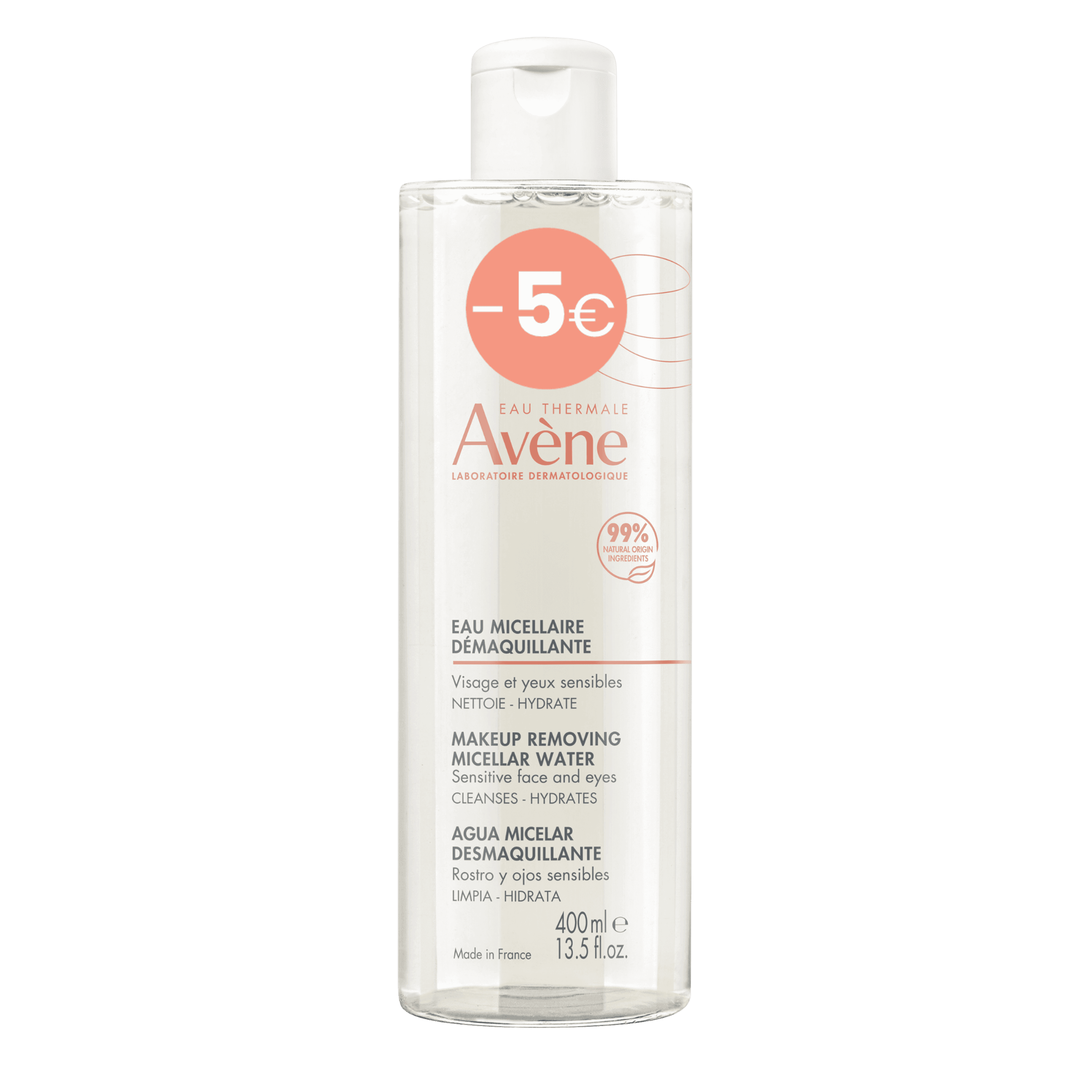 Avène Les Essentiels Micellair Reinigingswater, Gevoelige Huid Gelaat & Ogen 400ml Promo -5€