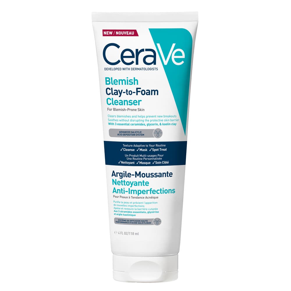 CeraVe Anti-Onzuiverheden Klei Naar Schuim Reiniging Met Salicylzuur 118 Ml
