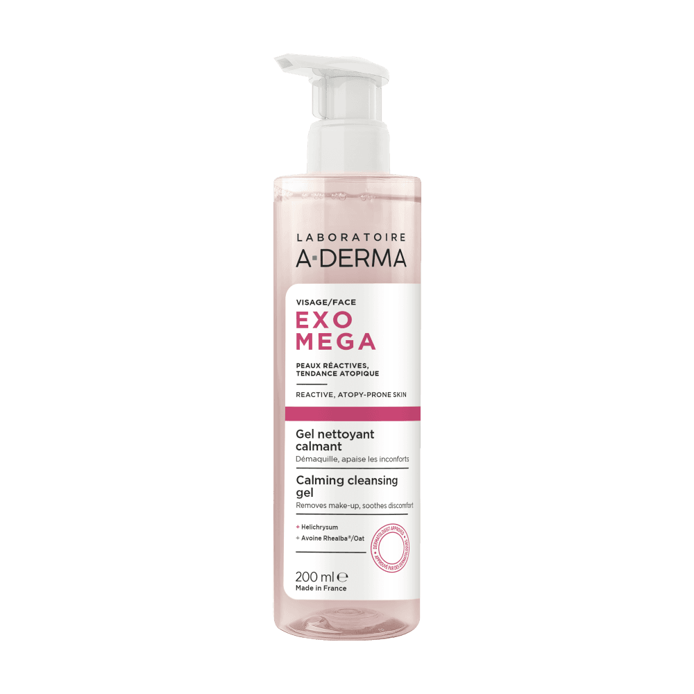 A-Derma Exomega Gezicht Kalmerende Reinigingsgel Huid Met Neiging Tot Atopisch Eczeem 200 ml