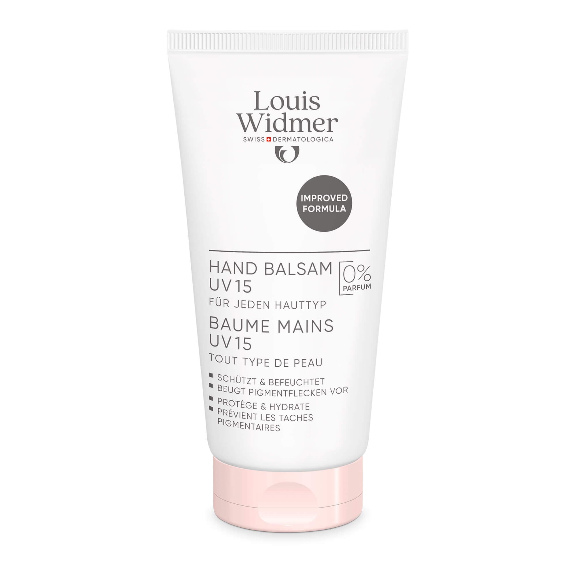 Louis Widmer Baume Mains UV 15 Sans Parfum 75 Ml