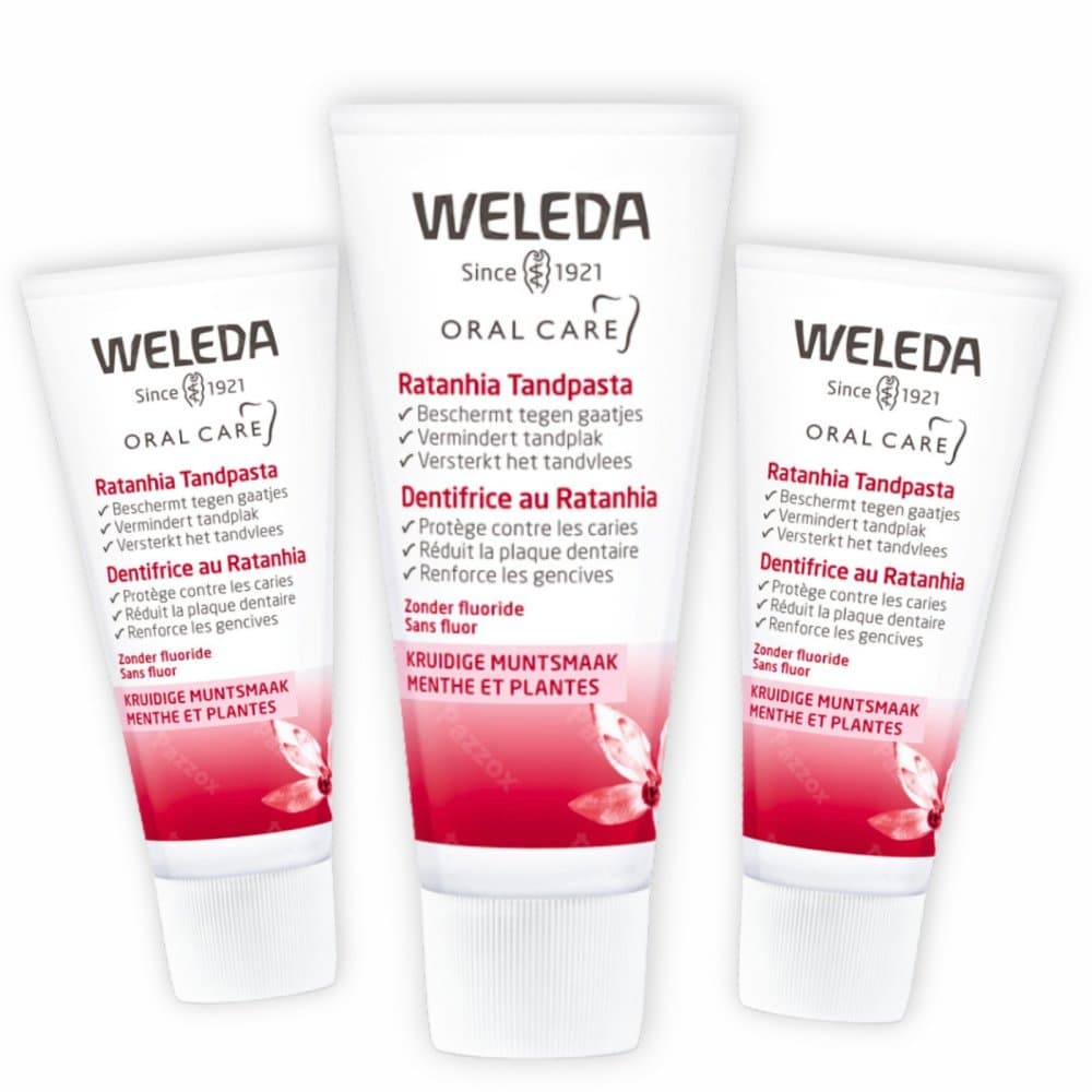 Weleda Ratanhia Tandpasta 3 X 75ml Promopakket