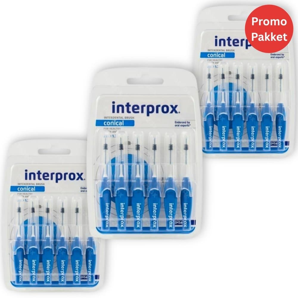 Interprox Conical Blauw PHD 1.7 3 X 6 Stuks Promopakket