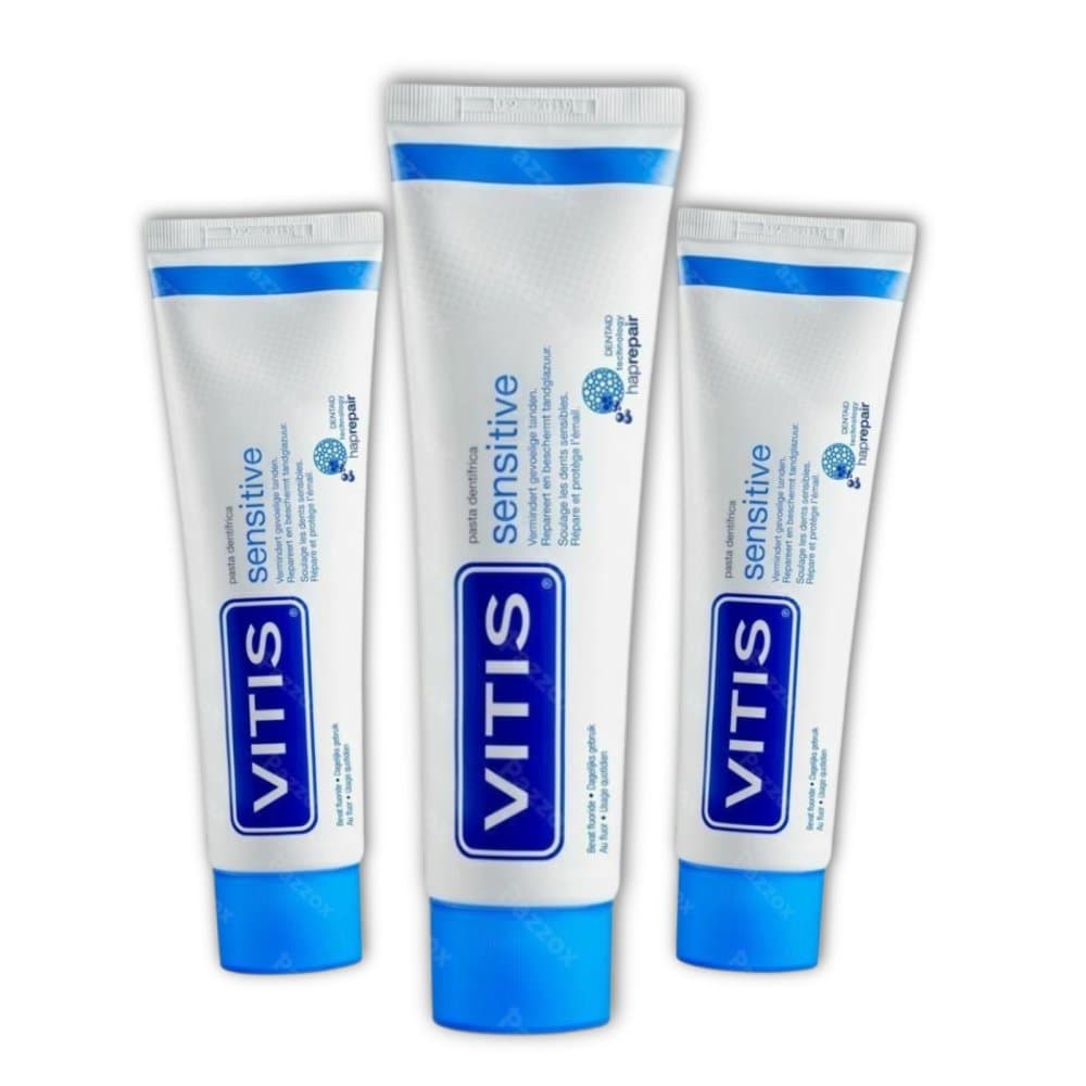 Vitis Sensitive Dentifrice 3 X 75ml Paquet Promo