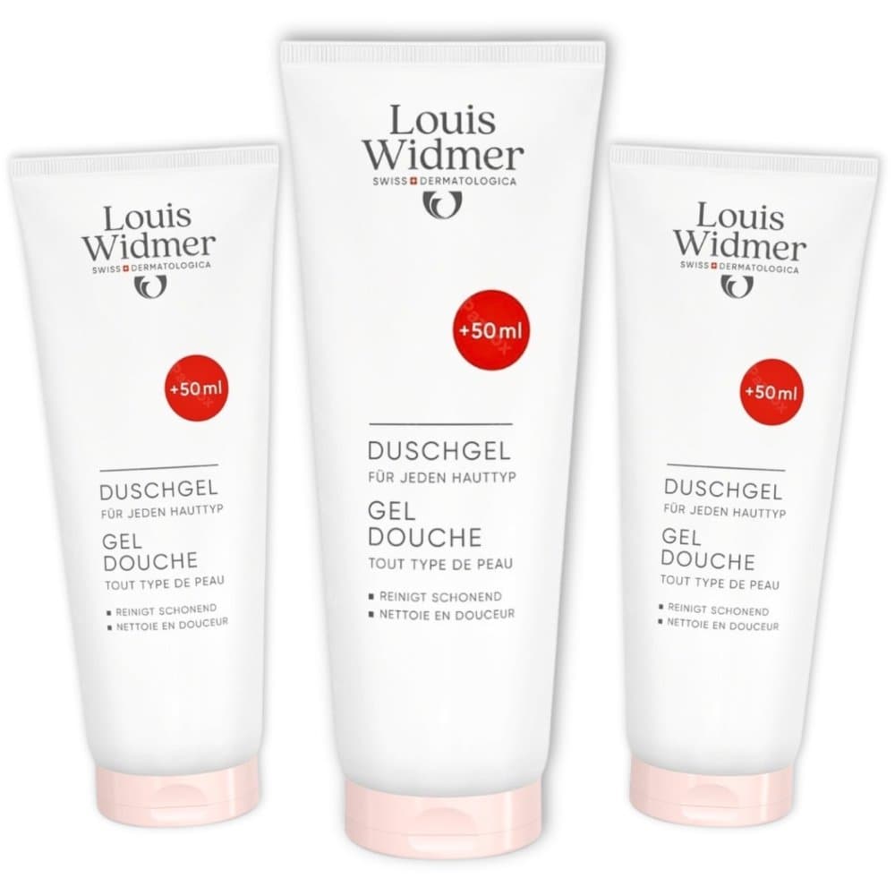 Louis Widmer Body Gel Douche Parfumé 3 X 250ml Paquet Promo